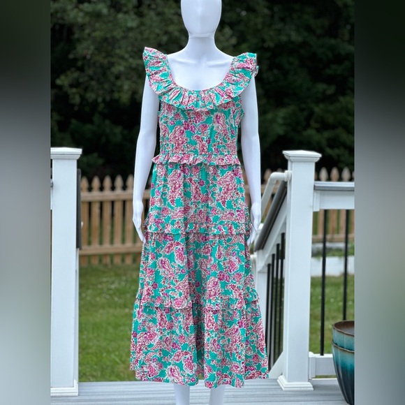 J. Crew Dresses & Skirts - J.Crew Printed Ruffle Midi Dress